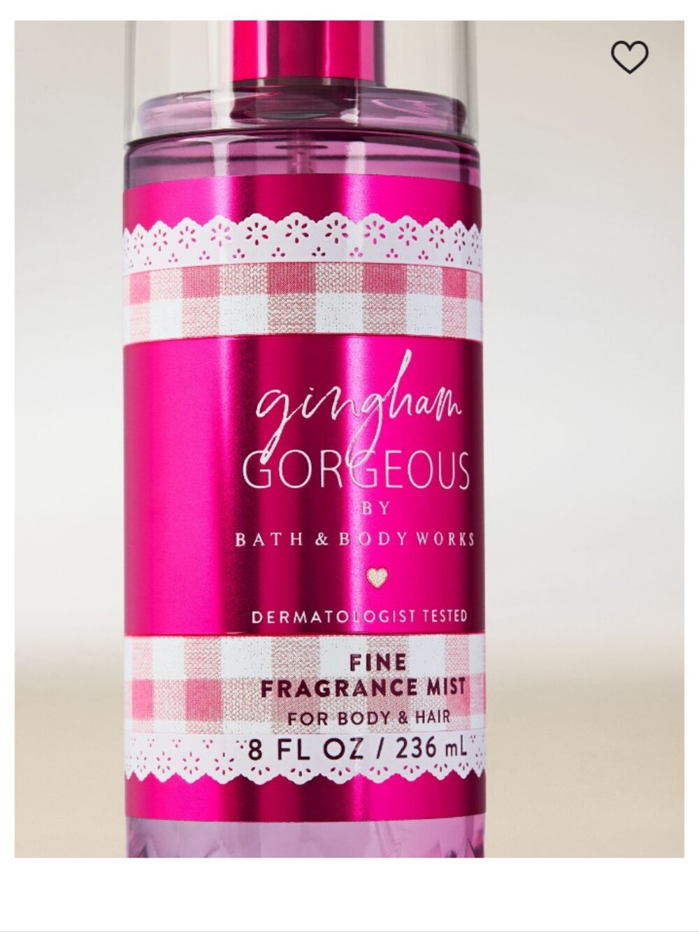 Bath & Body Works Gingham Gorgeous Fine Fragrance Mist - Hot Pink & White